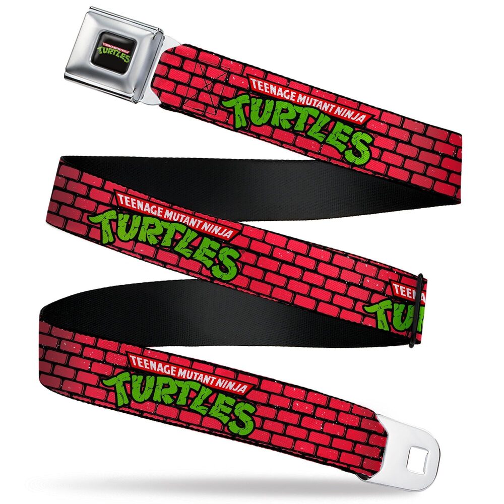 4166 Nickelodeon Belt, Seatbelt Buckle Belt, Teenage Mutant Ninja Turtles